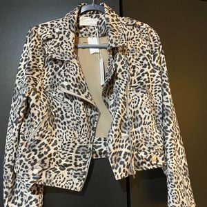 Brand new leopard moto jacket